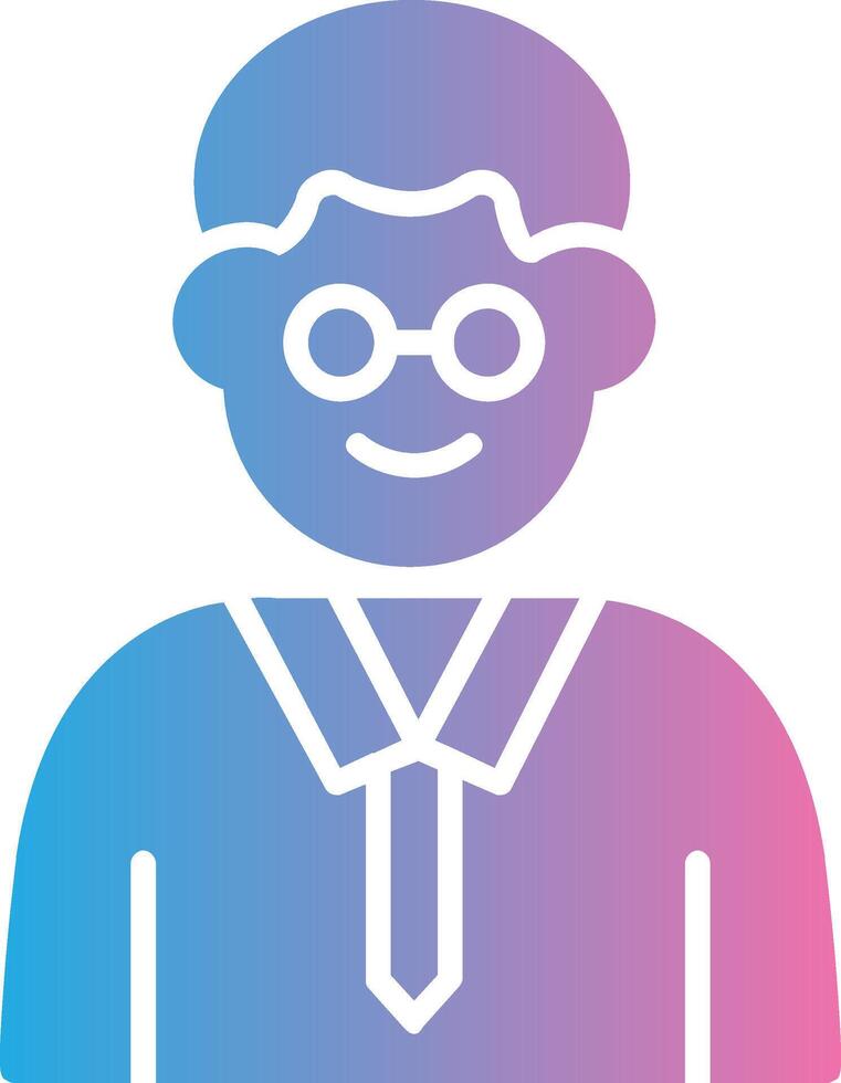 Professor Glyph Gradient Icon Design vector