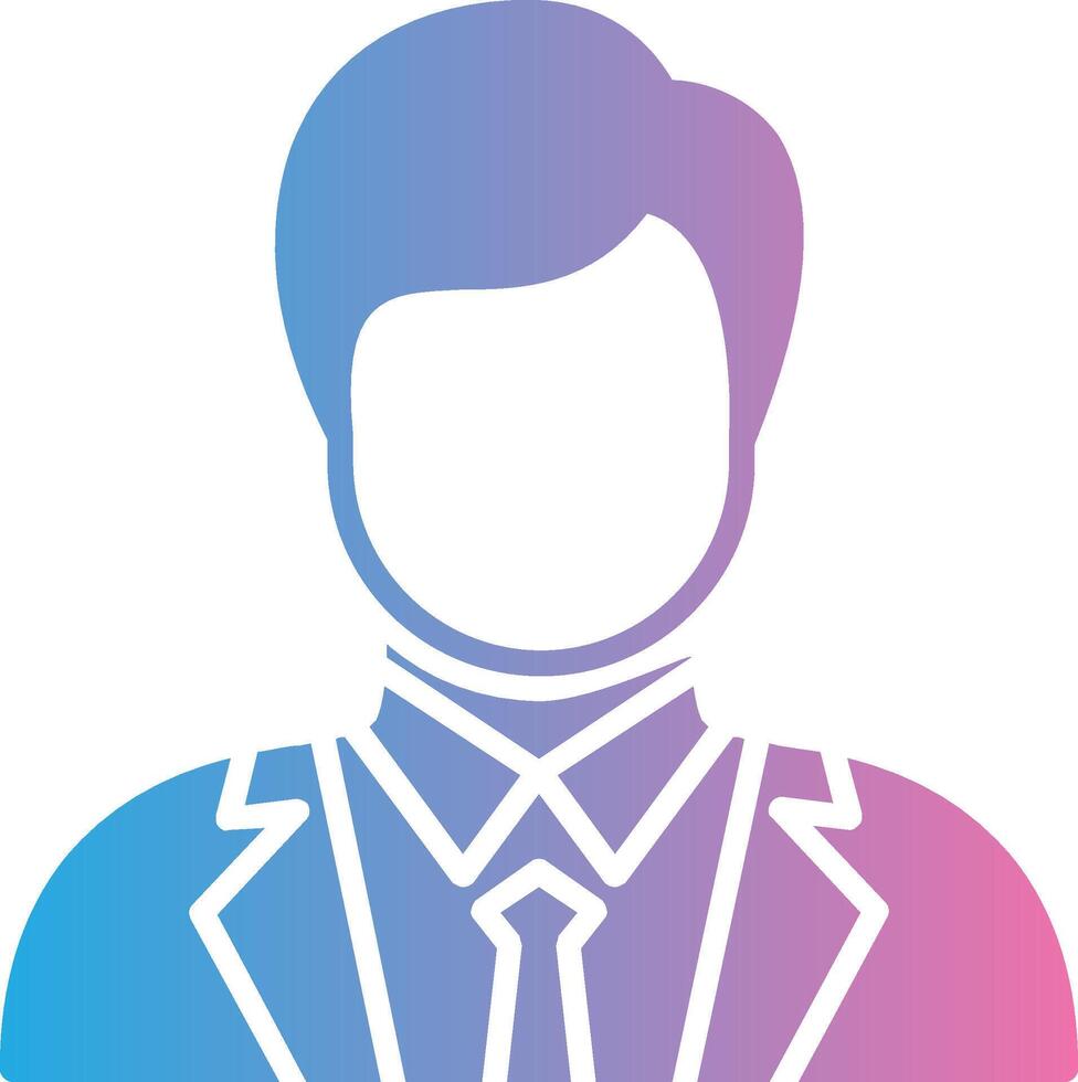 Business Man Glyph Gradient Icon Design vector