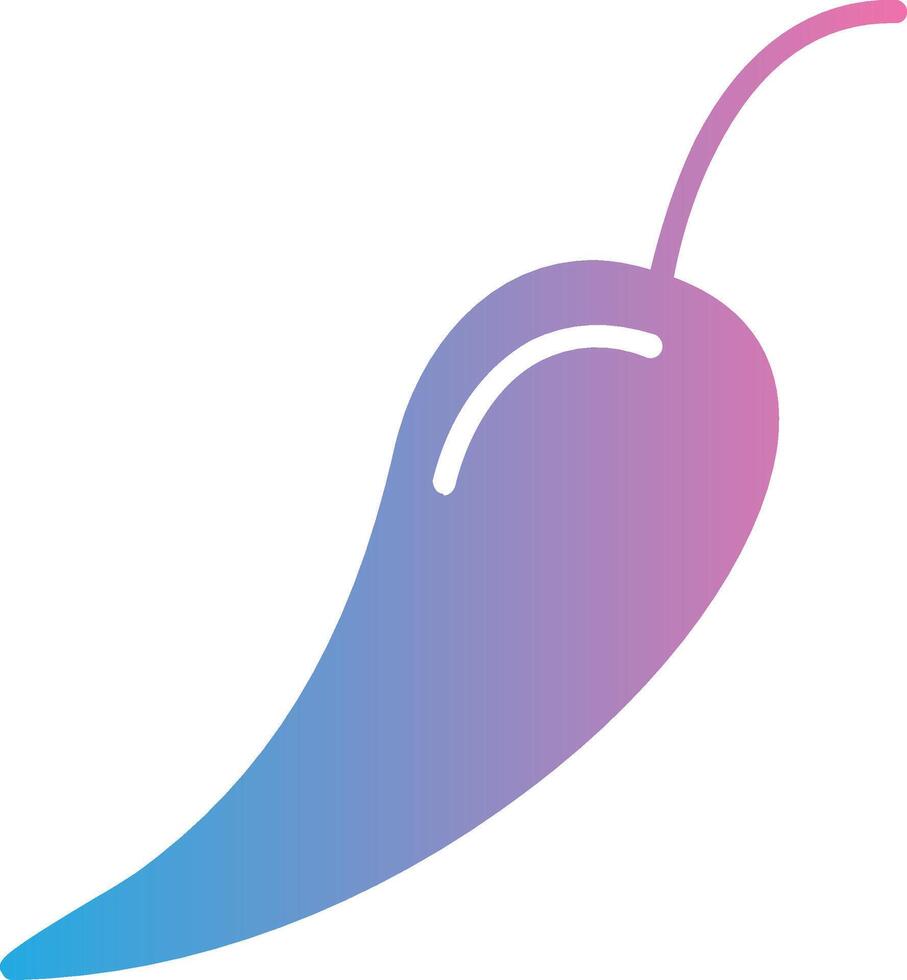 Chilli Glyph Gradient Icon Design vector