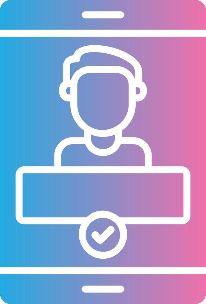 Authentication Glyph Gradient Icon Design vector