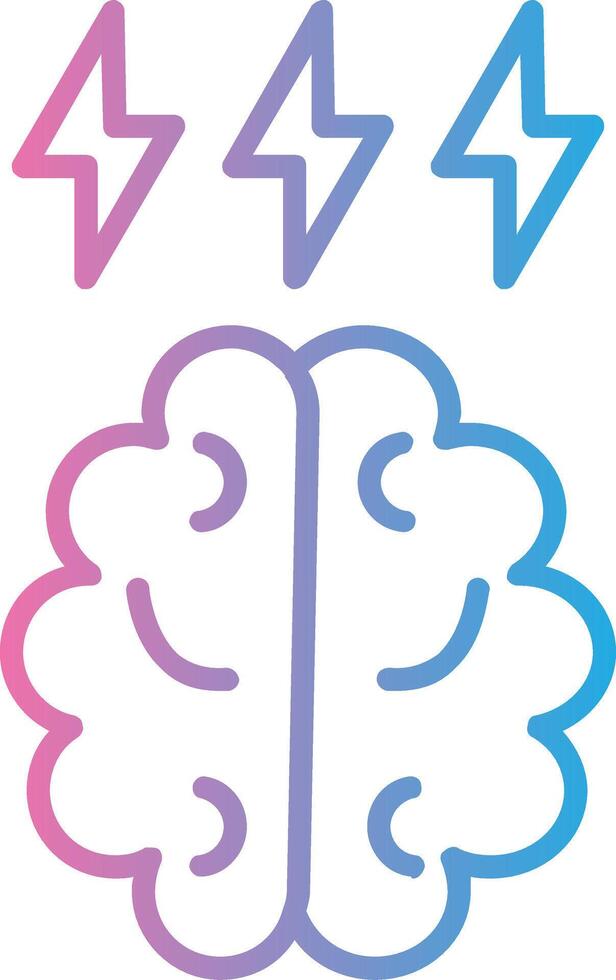 Brainstorm Line Gradient Icon Design vector