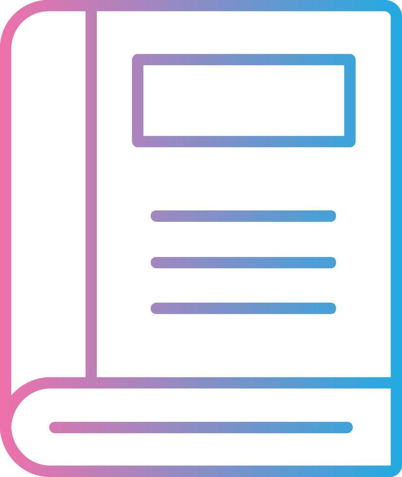 Book Line Gradient Icon Design vector