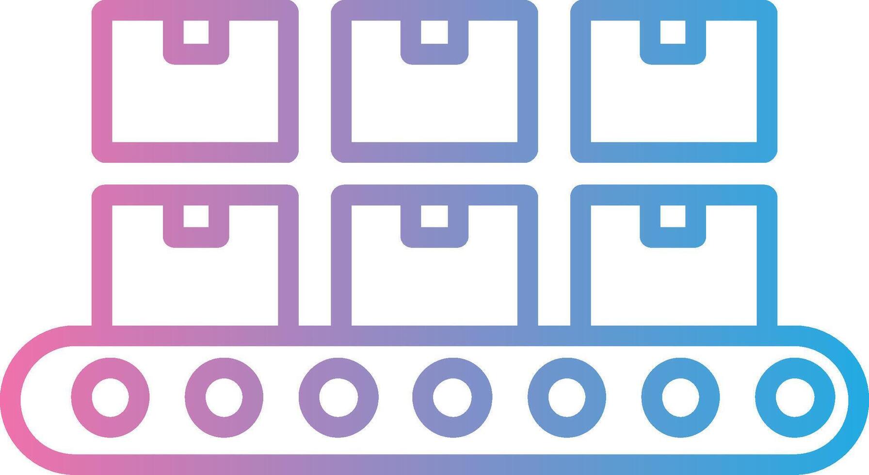 Conveyor Line Gradient Icon Design vector