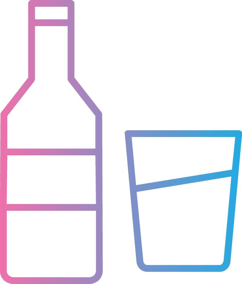 Wine Line Gradient Icon Design vector