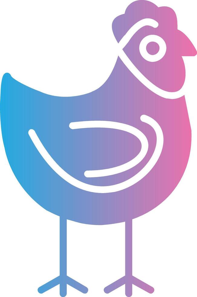 Chicken Glyph Gradient Icon Design vector