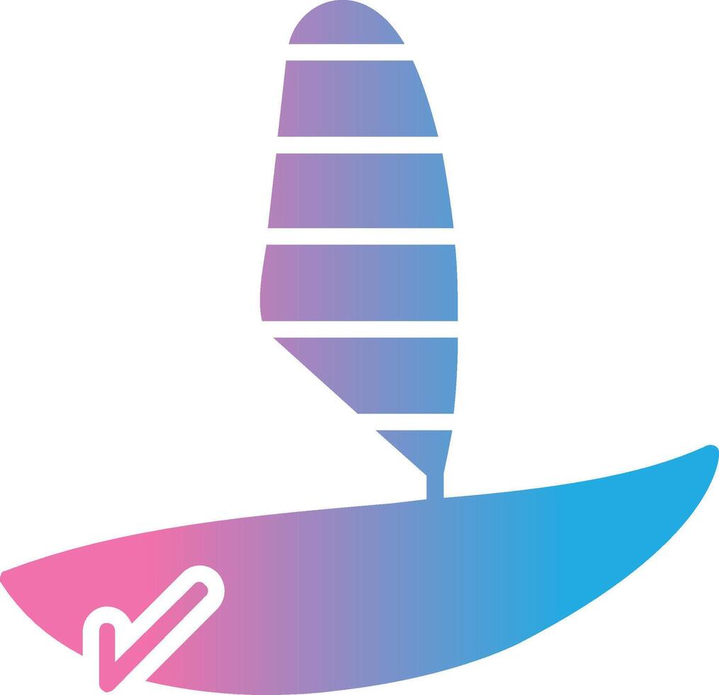 Windsurfing Glyph Gradient Icon Design vector