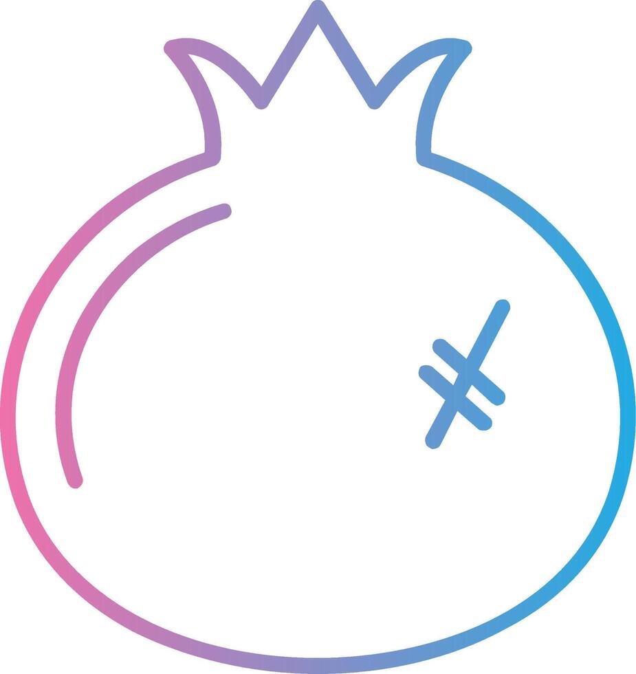 Pomegranate Line Gradient Icon Design vector