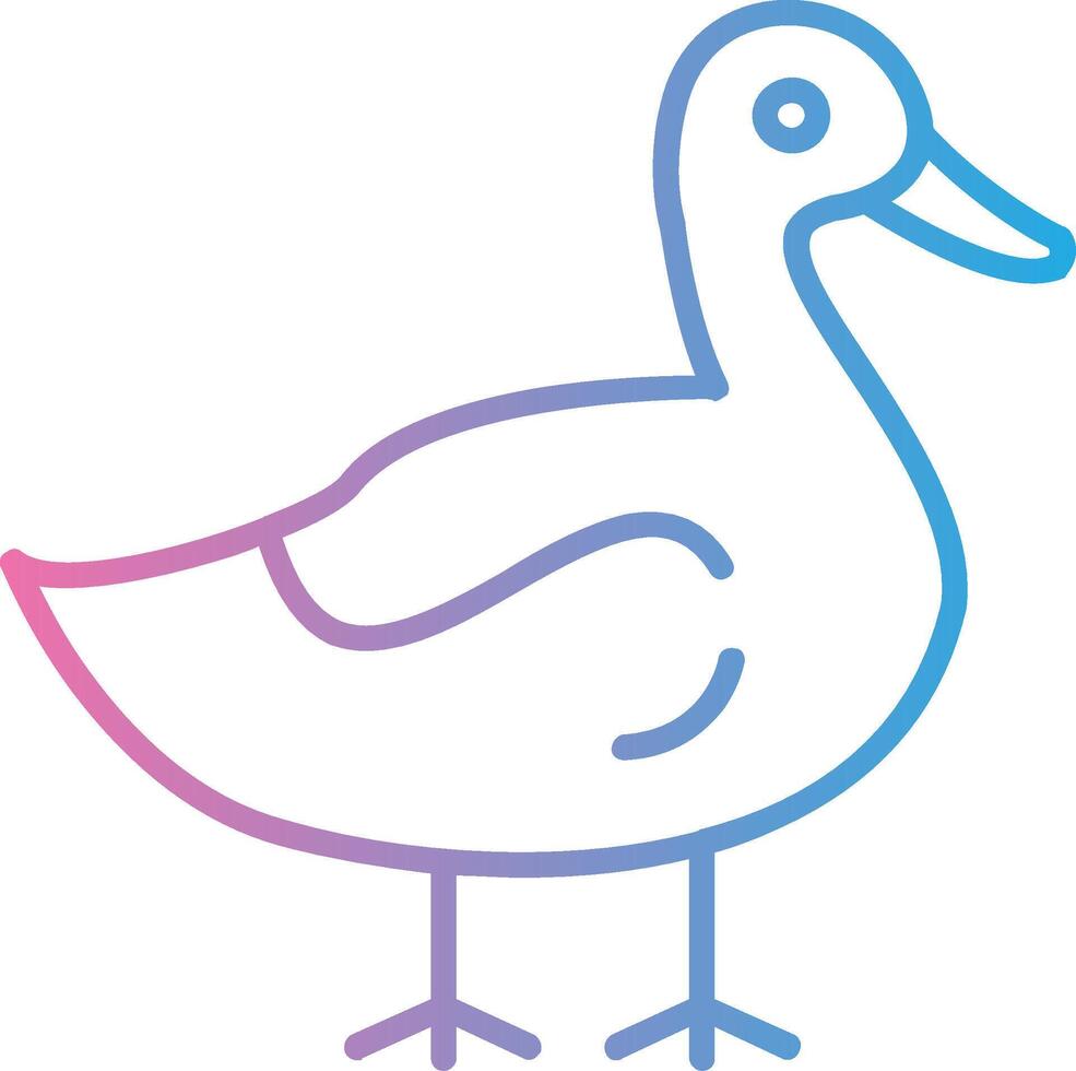 Duck Line Gradient Icon Design vector