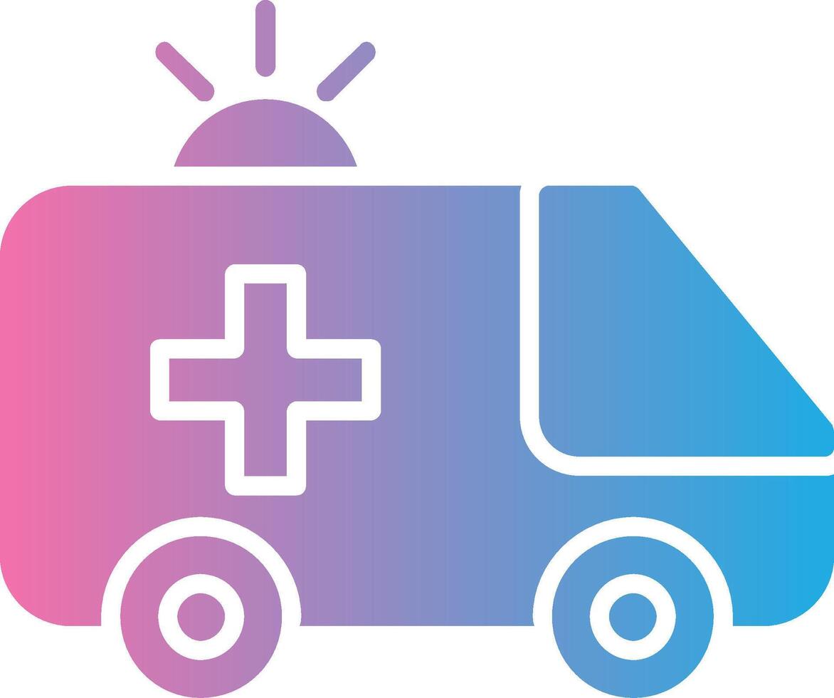 Ambulance Glyph Gradient Icon Design vector