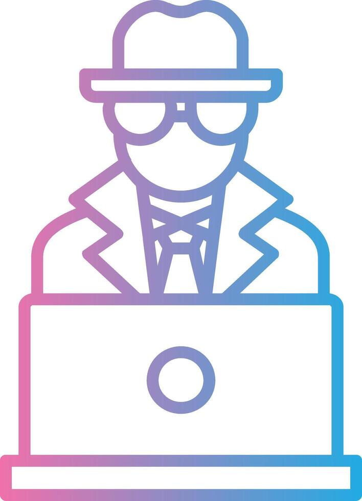 spyware Line Gradient Icon Design vector