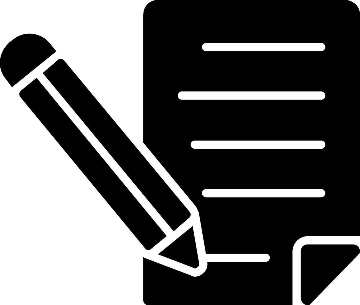 escritura glifo icono diseño vector