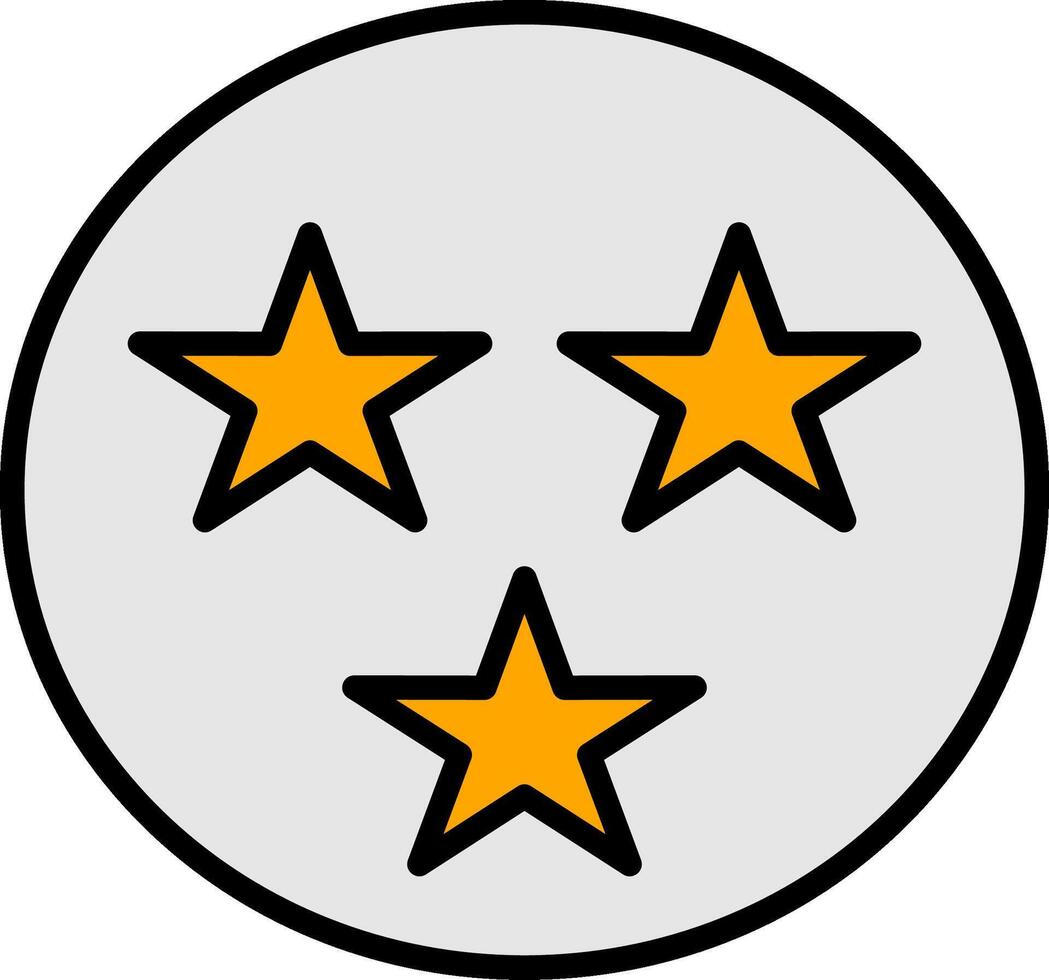 Stars Line Filled Icon vector