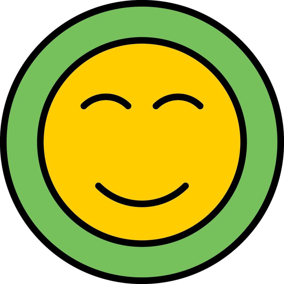 Smile Line Filled Icon vector