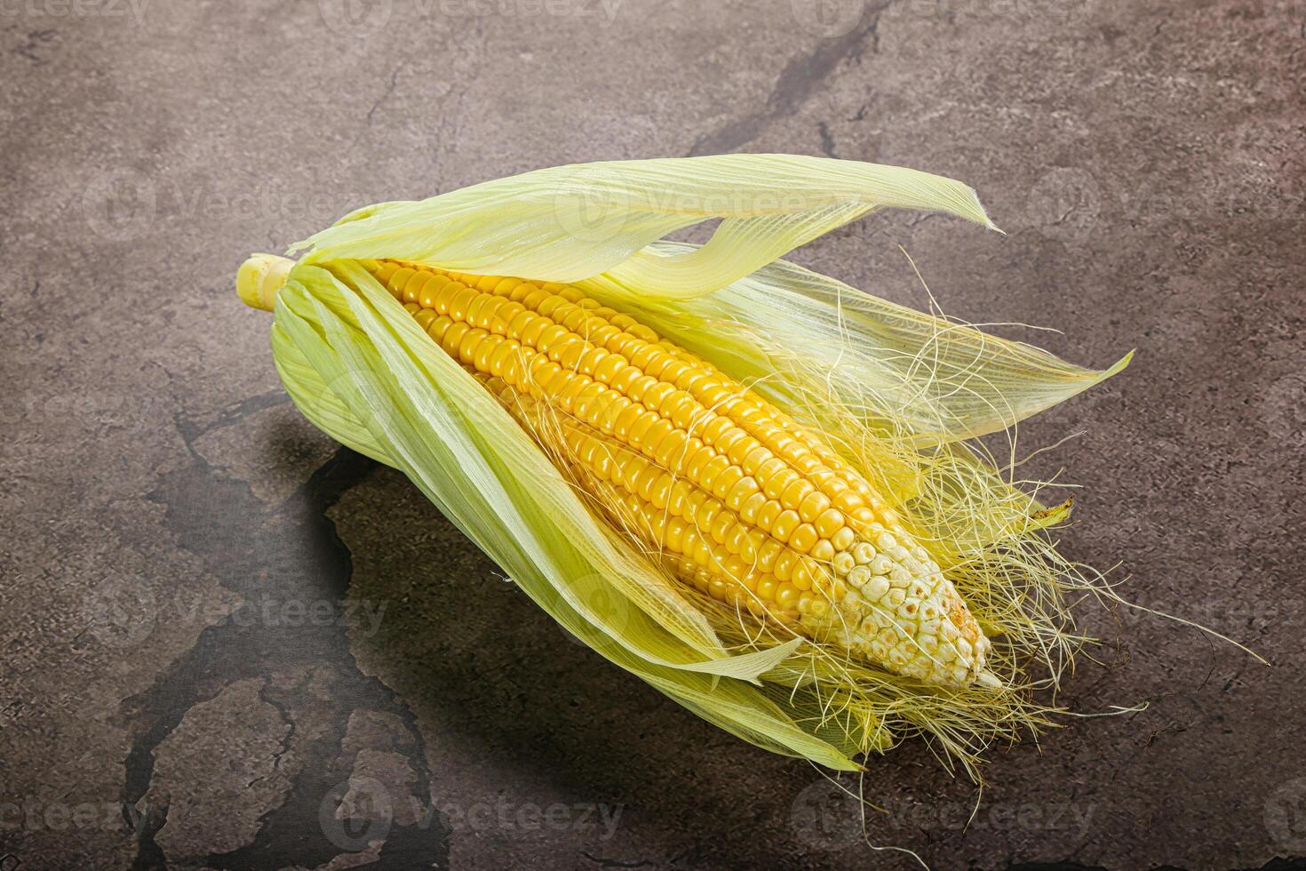 Raw sweet ripe yellow Corn photo
