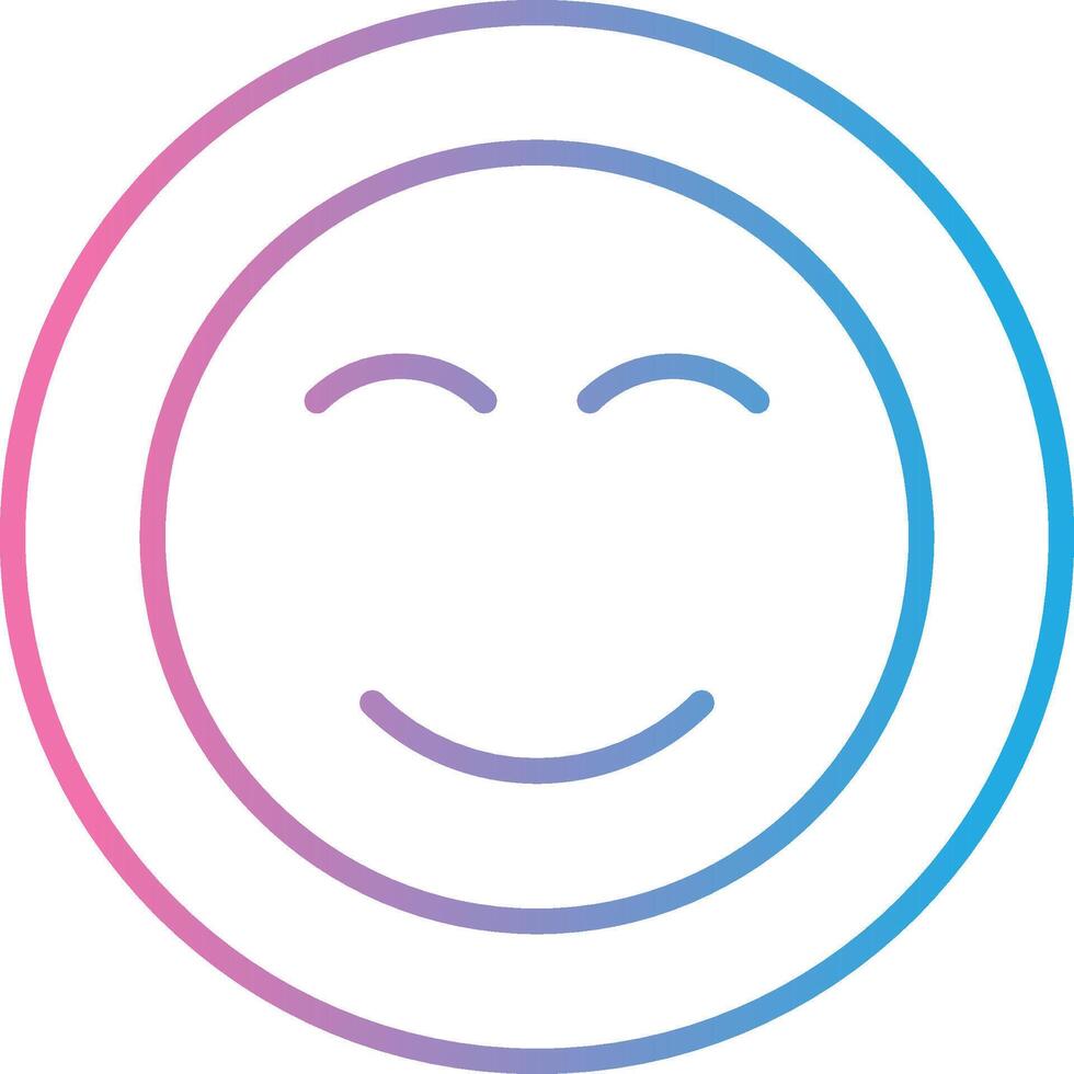 Smile Line Gradient Icon Design vector