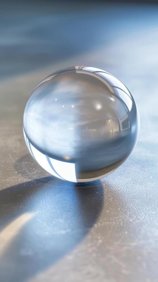 Clear Sphere On Textured Surface photo