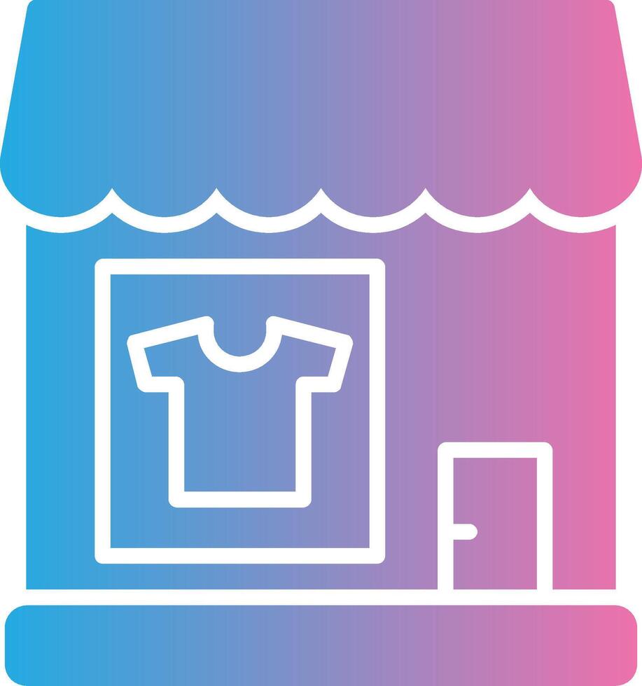 Clothing Shop Glyph Gradient Icon Design vector