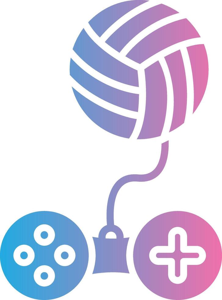 Ball Glyph Gradient Icon Design vector