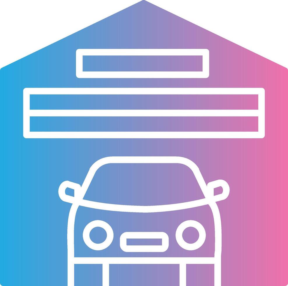Garage Glyph Gradient Icon Design vector