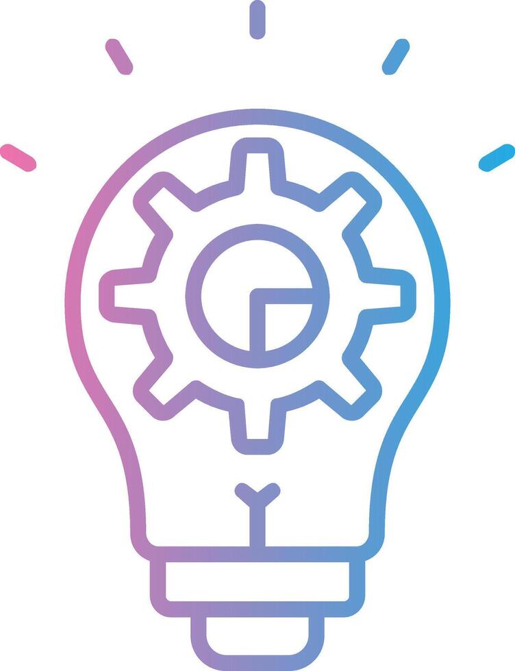 Innovation Line Gradient Icon Design vector