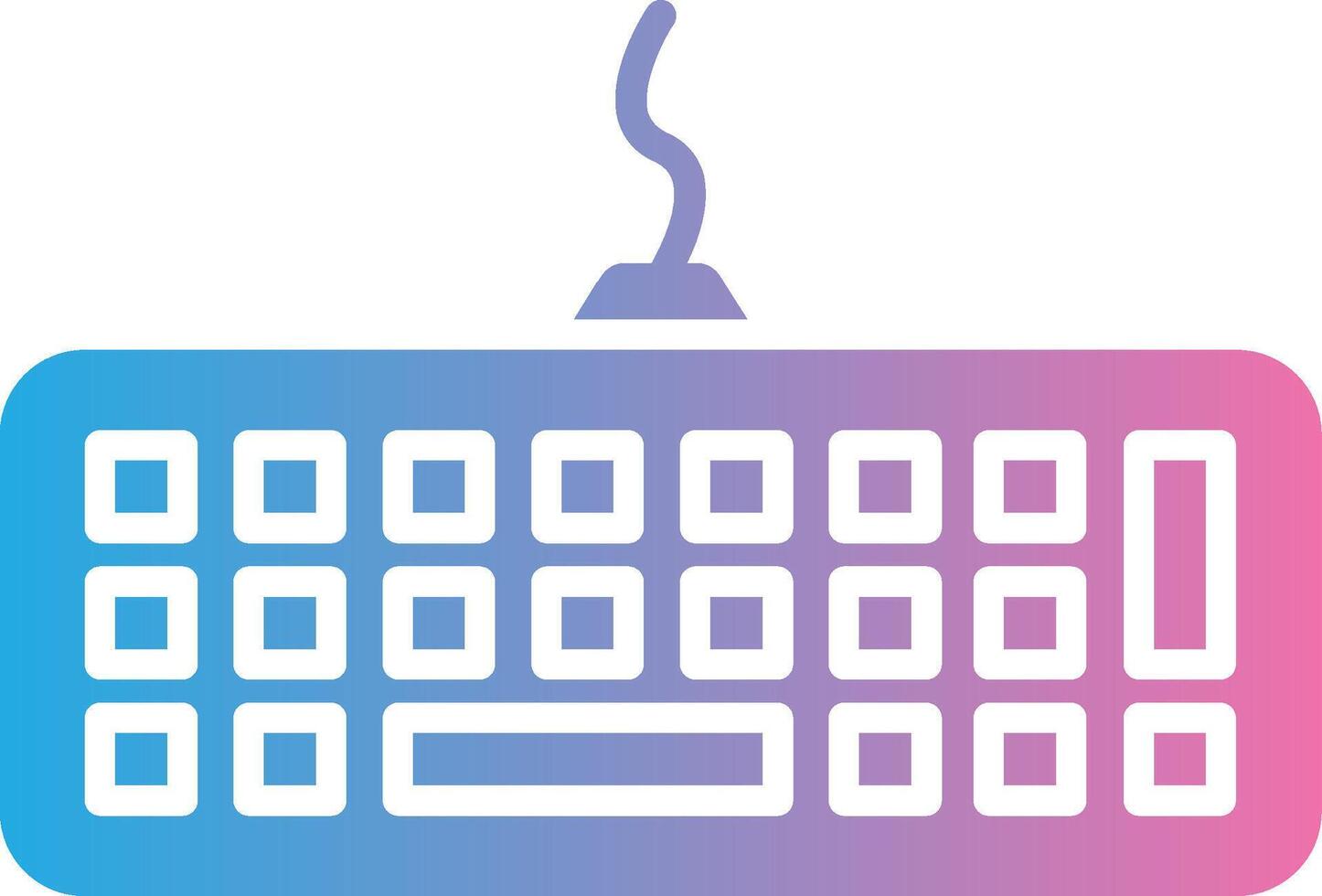 Keybord Glyph Gradient Icon Design vector