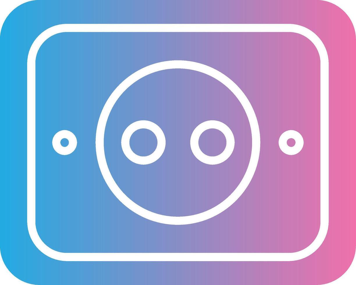 Socket Glyph Gradient Icon Design vector