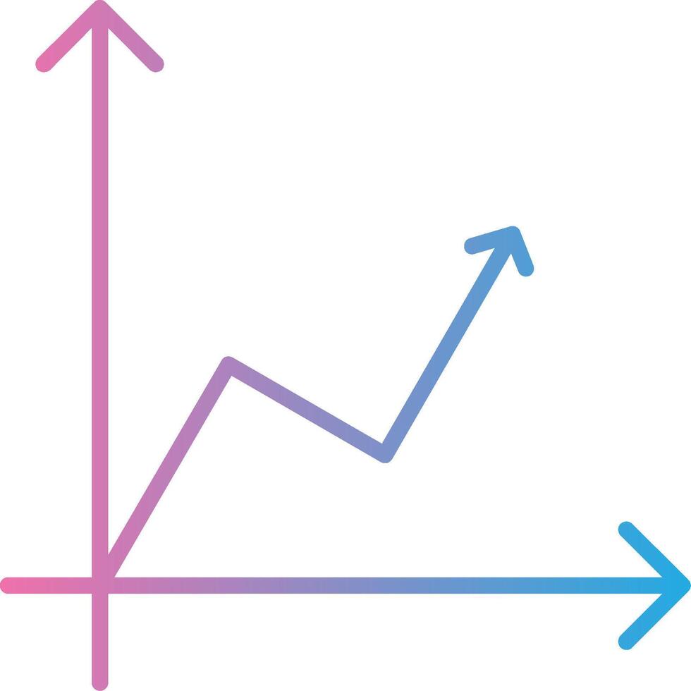 Chart Line Gradient Icon Design vector