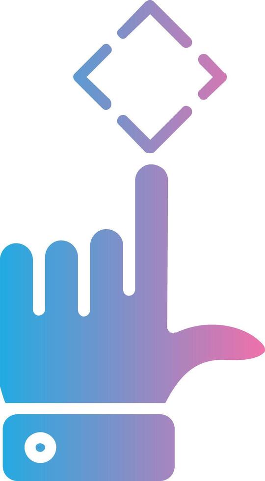 Gestures Glyph Gradient Icon Design vector