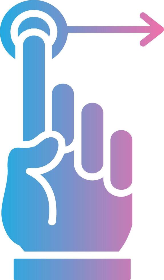 Hand Drag Glyph Gradient Icon Design vector