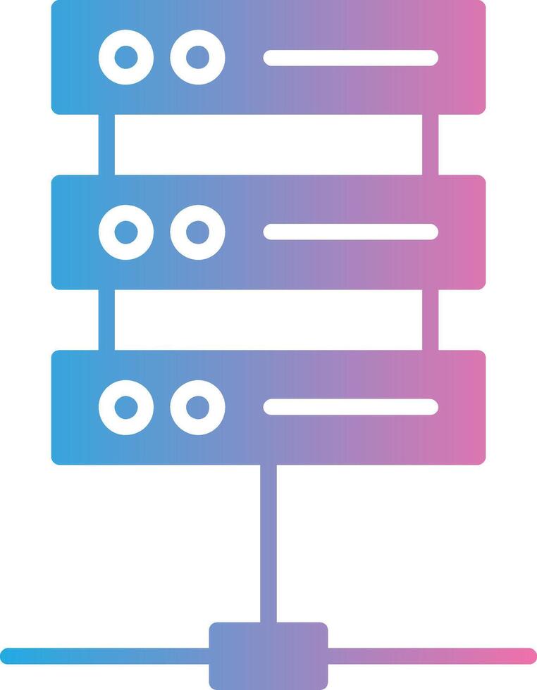 Server Glyph Gradient Icon Design vector