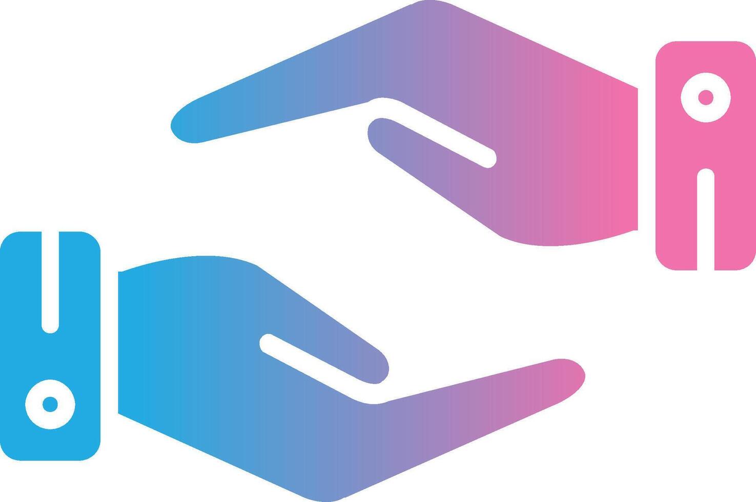 Support Hands Gesture Glyph Gradient Icon Design vector