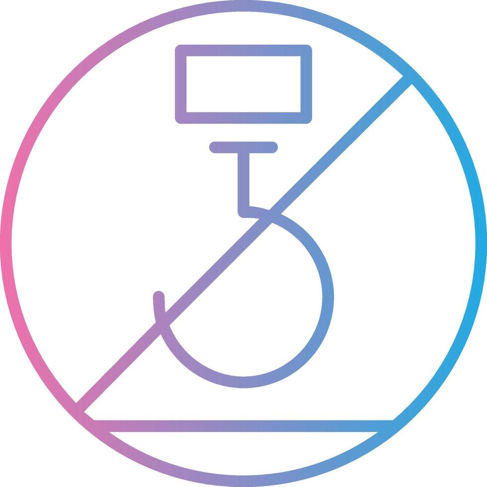 Use No Hooks Line Gradient Icon Design vector