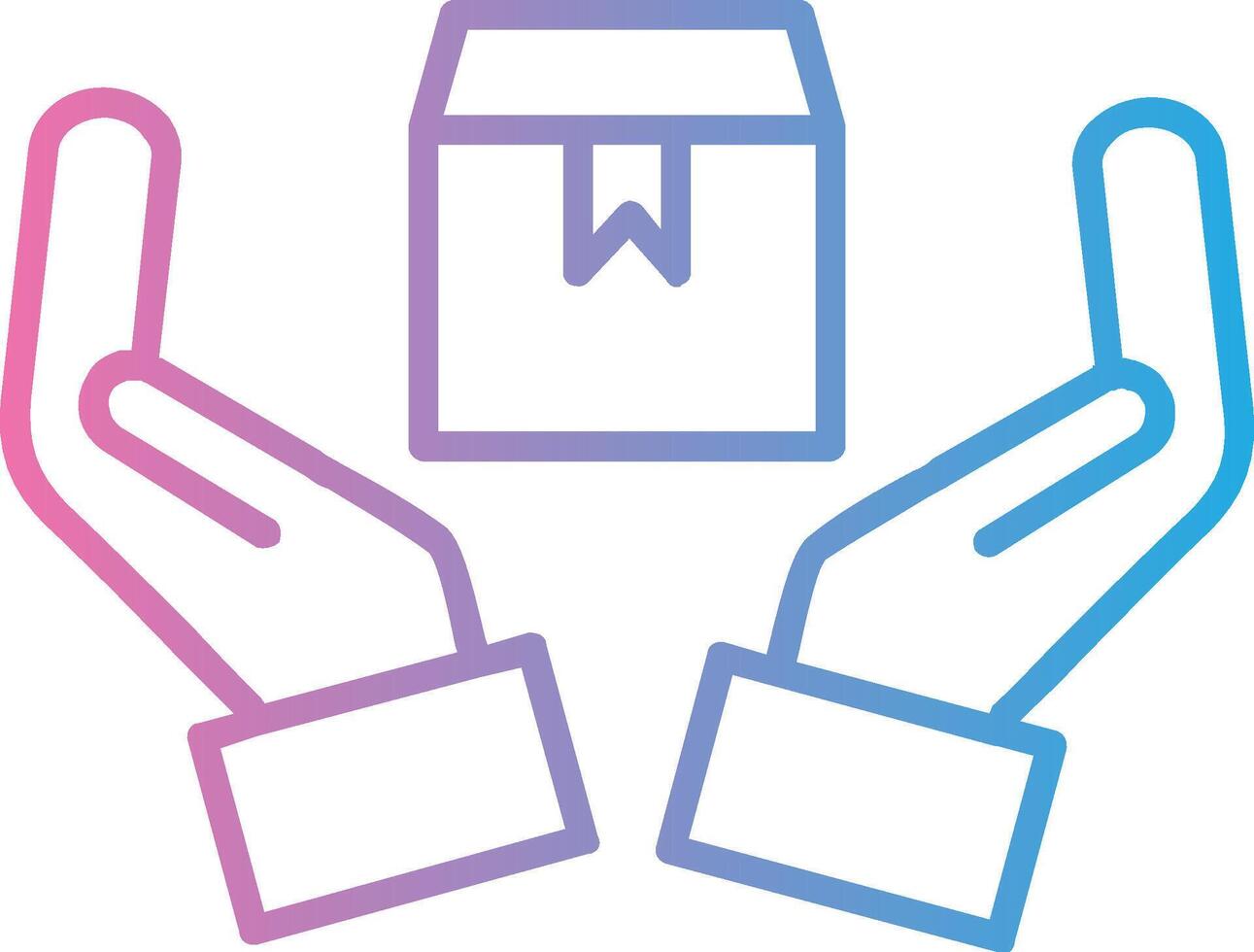 Handle With Care Line Gradient Icon Design vector