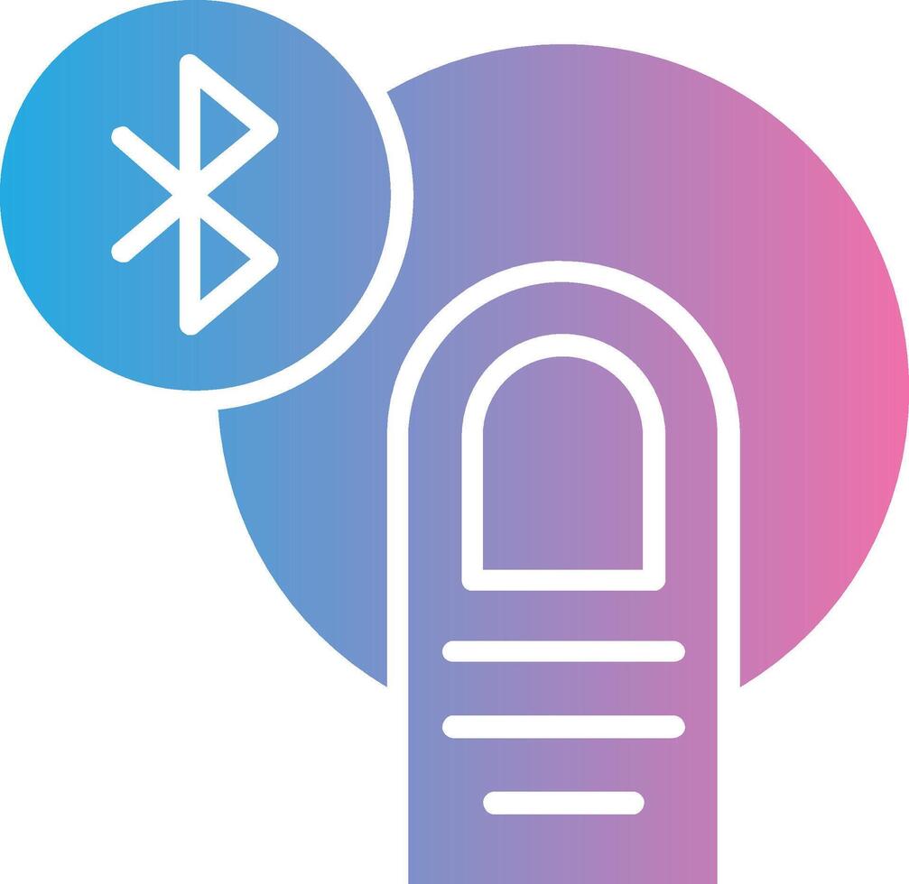 Bluetooth Glyph Gradient Icon Design vector