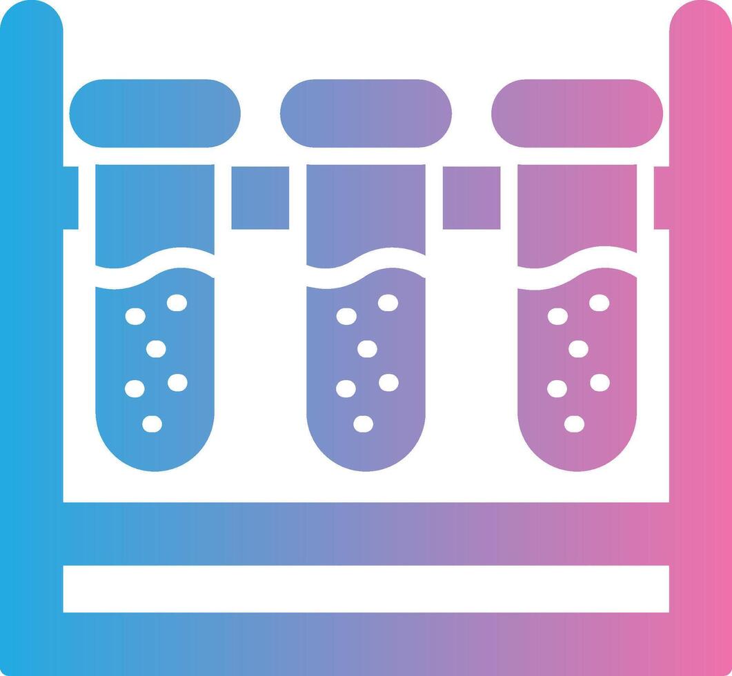 Test Tubes Glyph Gradient Icon Design vector