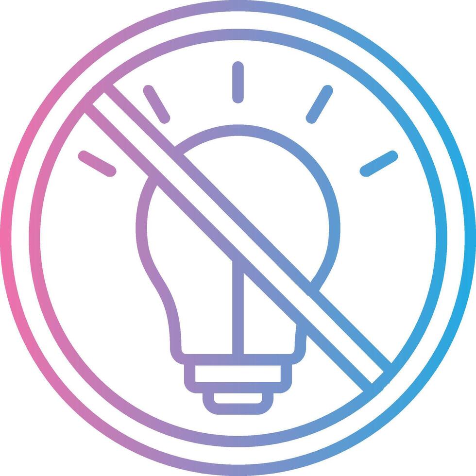 No Lights Line Gradient Icon Design vector