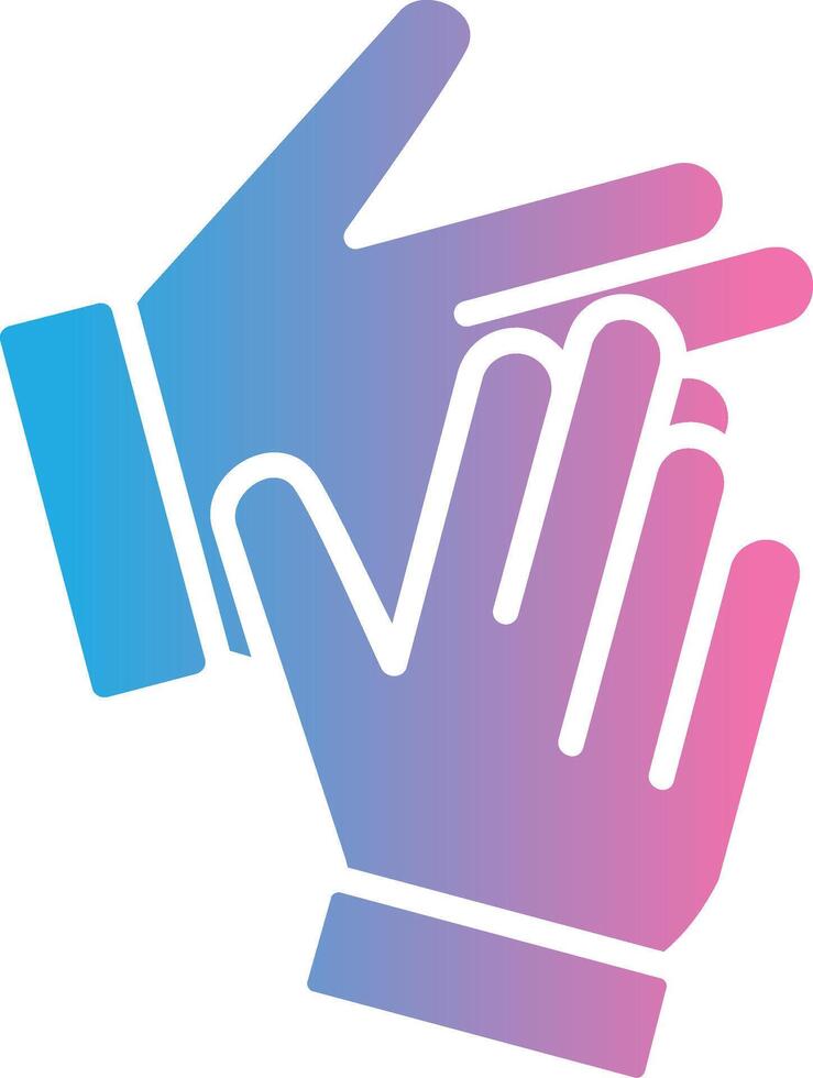 Clapping Glyph Gradient Icon Design vector