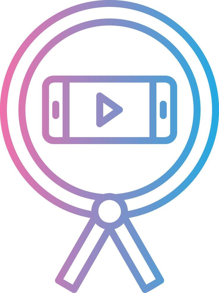 Phone Line Gradient Icon Design vector
