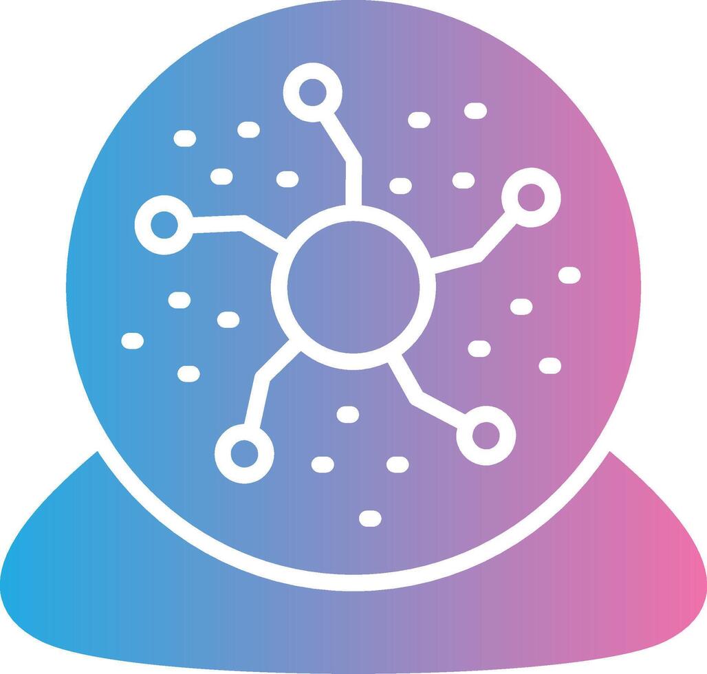 Plasma Ball Glyph Gradient Icon Design vector