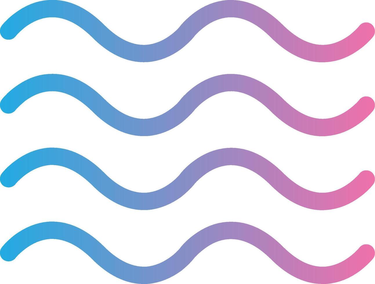 Waves Glyph Gradient Icon Design vector
