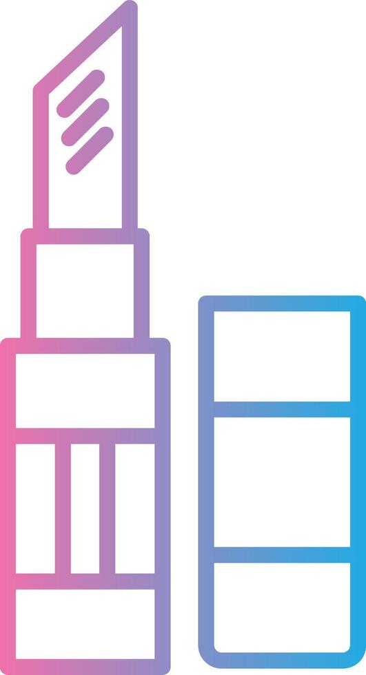 Lipstick Line Gradient Icon Design vector