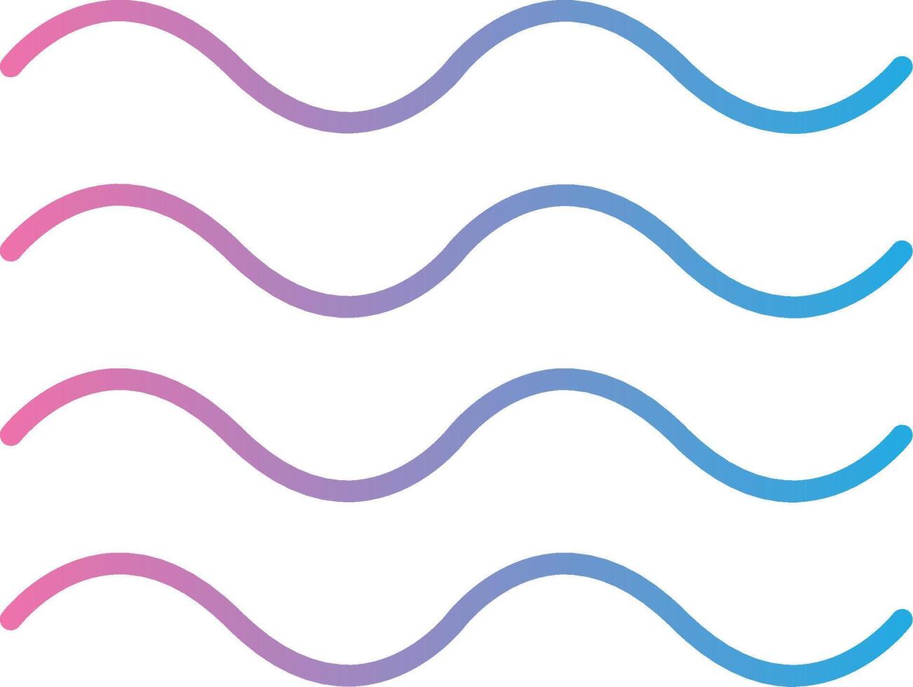 Waves Line Gradient Icon Design vector