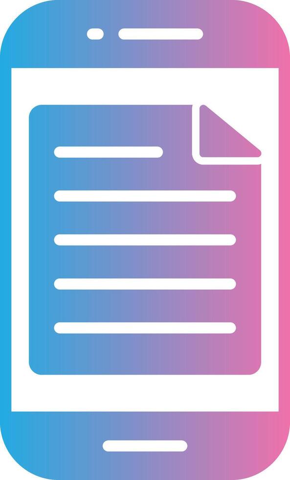 Smartphone Glyph Gradient Icon Design vector