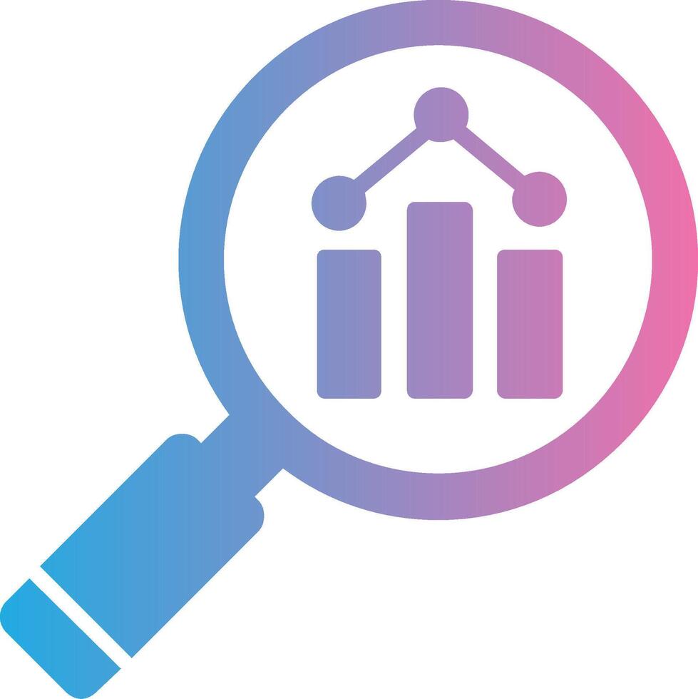 Market Research Glyph Gradient Icon Design vector