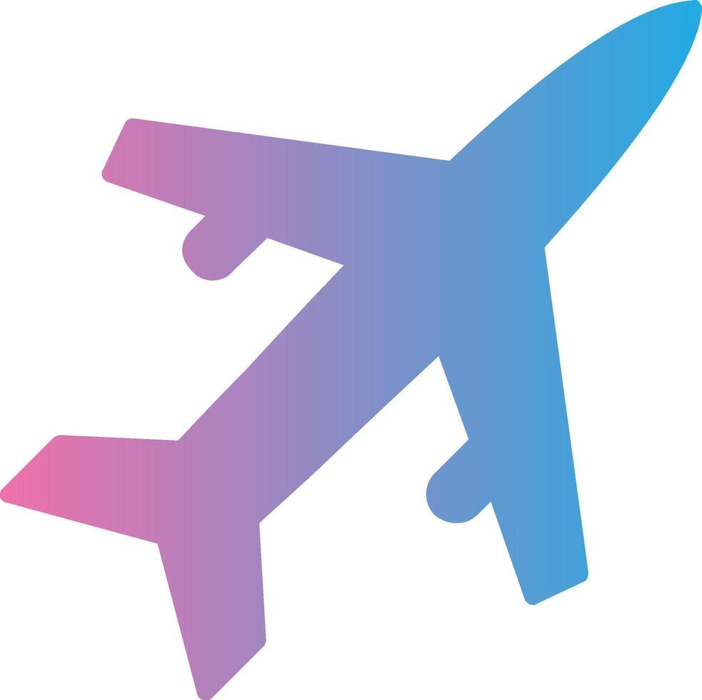 Old Plane Glyph Gradient Icon Design vector