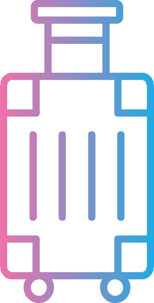 Luggage Line Gradient Icon Design vector