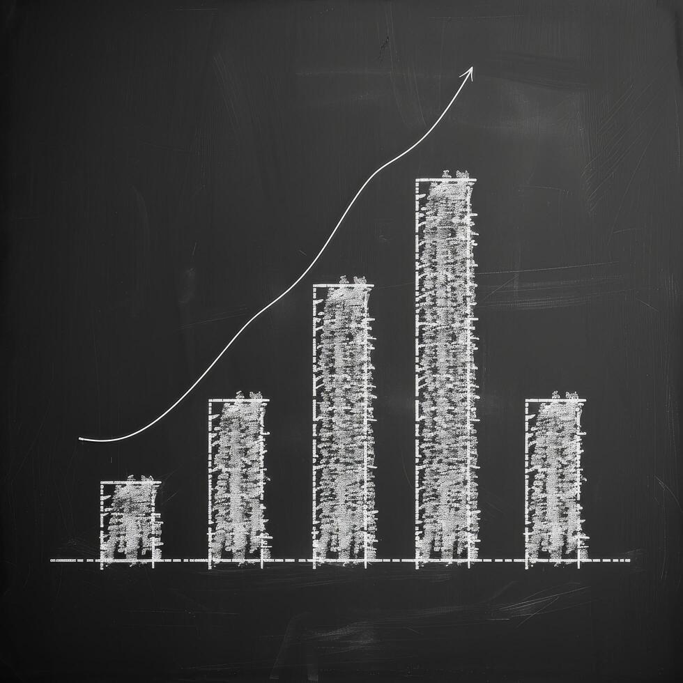 Chalkboard Economic Growth Graph photo