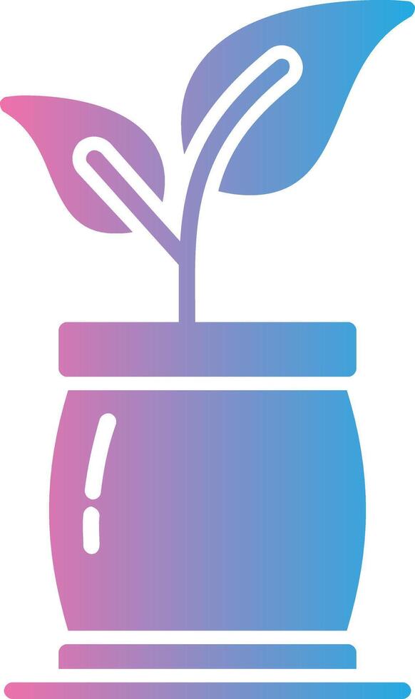 Plant Glyph Gradient Icon Design vector