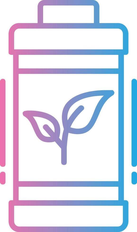 Eco Battery Line Gradient Icon Design vector