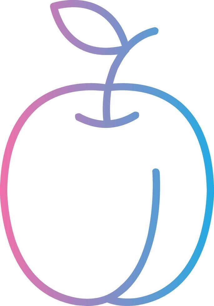 Plums Line Gradient Icon Design vector